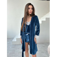 Мод 061-1 Халат+ майка +шорты +штаны 