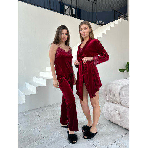 Мод 061 -2  Халат+ майка +шорты +штаны 