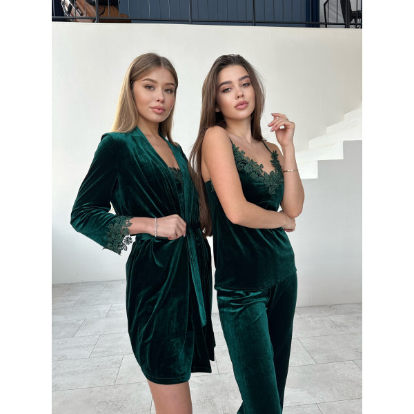 Мод 116  Халат+ майка +шорты +штаны 