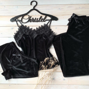 Бархатная пижама  Модель 057-15