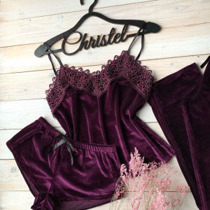 Бархатная пижама Модель 057-25