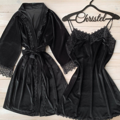 Пижама женская  ( халат+комбинация) 065-3