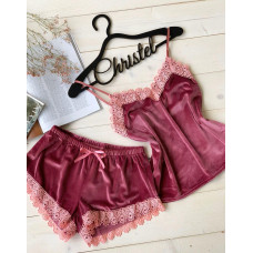 Пижама женская  ( майка+шорты)-069-6