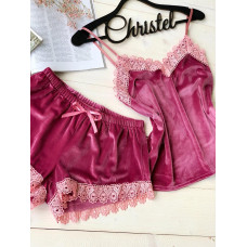 Пижама женская  ( майка+шорты)-069-6