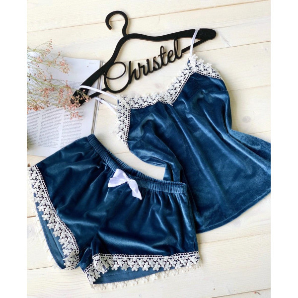 Бархатный  комплект  ( майка+шорты) от Christel