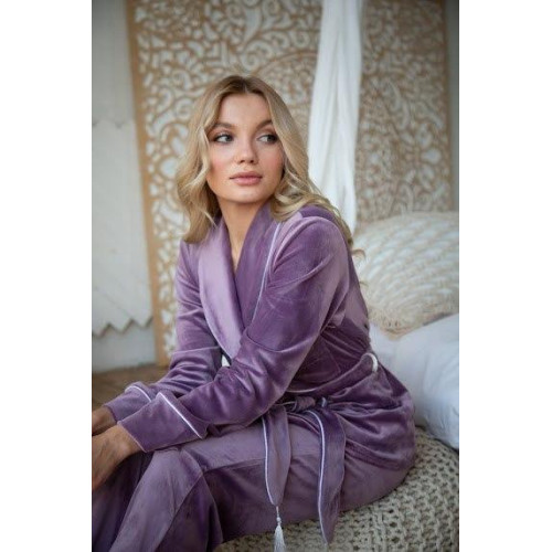 Модель 090-24    Плюшевая пижамка (Халат+штаны)