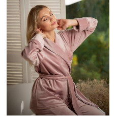 Плюшивая пижама (Халат +штаты)   Модель 090-30