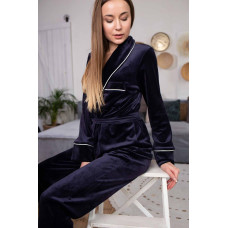  Модель 090-10    Плюшивая пижамка (Халат+штаны)