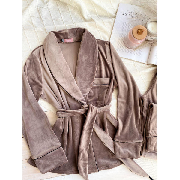 Невероятно нежные и прятные к телу бархатные пижамки. Не упусти возможность заказать пижамку по скидке!!! Качественный пошив! Модель 090-27