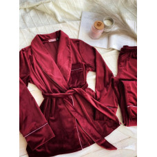  Модель  090-29   Плюшивая пижамка (Халат+штаны)