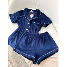 мод 099-10 Плюшевый комплект двойка : рубашка (короткий рукав) +шорты