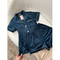 мод 099 -12 Плюшевый комплект двойка : рубашка (короткий рукав) +шорты