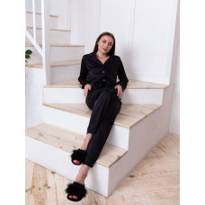 мод 110-2 Шелковая пижама Рубашка + Брюки.