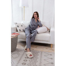 мод 110-5  Шелковая пижама Рубашка + Брюки.