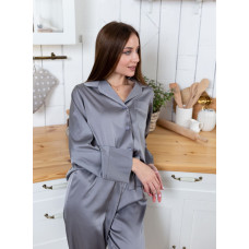 мод 110-7  Шелковая пижама Рубашка + Брюки.