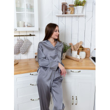 мод 110-7  Шелковая пижама Рубашка + Брюки.